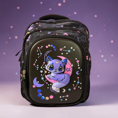 3D Cat Themed School Bag for KG & 1