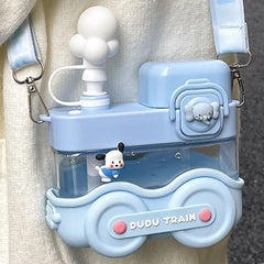 Train Water Bottle Blue