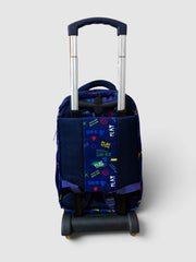 Blue Elite School Trolley Bag For Grade 4 to 8 (22 Inch)
