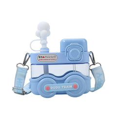 Train Water Bottle Blue