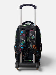 Black Elite School Trolley Bag For Grade 4 to 8 (22 Inch )