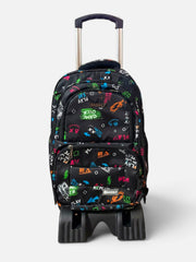 Black Elite School Trolley Bag For Grade 4 to 8 (22 Inch )