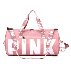 Pink Gym Bag Cute Duffle Bag Travel Tote Bag for Swim Sports Gym Travel Bag