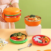 Burger stainless steel lunch box