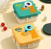 Lunch Box Dino 3 Grid Insulated Stainless Steel Lunch Box