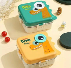 Lunch Box Dino 3 Grid Insulated Stainless Steel Lunch Box