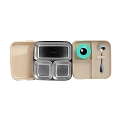 Lunch Box Dino 3 Grid Insulated Stainless Steel Lunch Box