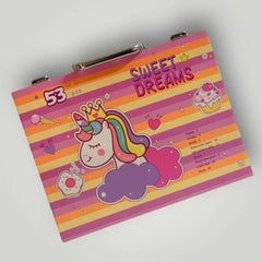 Unicorn Breifcase Art Kit For Kids 56 Pieces