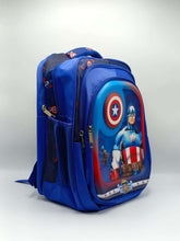 Captain America School Backpack – 3D Superhero Bag for Boys (Class 4 to 8)