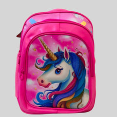 Unicorn Theme D-2 School Bag For Grade KG & 1