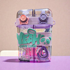 Hydro Duo – Double Chamber Water Bottle with Straw