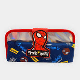 Spiderman Themed Two Zipper Stationery Pouch