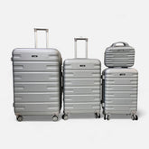FlyStar Travel Suitcase Fibre Silver