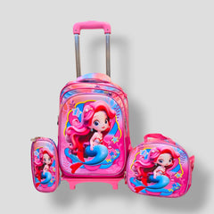 Mermaid 16-Inch School Trolley Bag for Grade 1 to 3