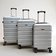 FlyStar Travel Suitcase Fibre Silver