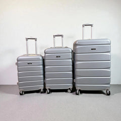 FlyStar Travel Suitcase Fibre Silver