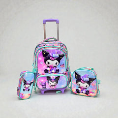 Kuromi School Trolley Bag Set For Grade 1 to 3