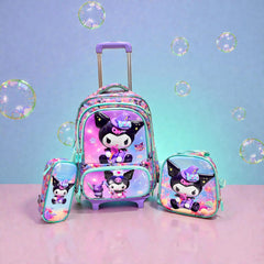 Kuromi School Trolley Bag Set For Grade 1 to 3