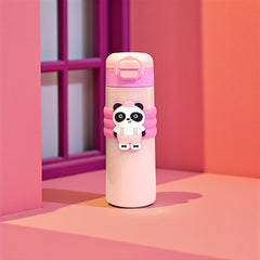 Cute Panda Double Sipper Insulated Water Bottle
