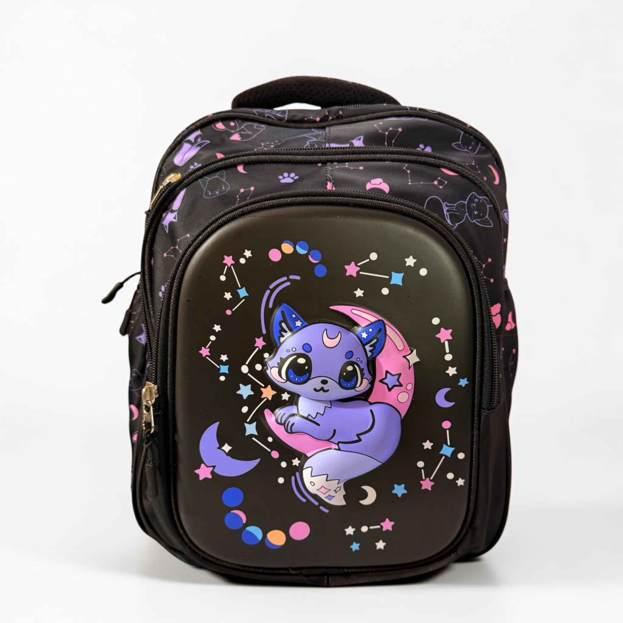 3D Cat Themed School Bag for KG & 1