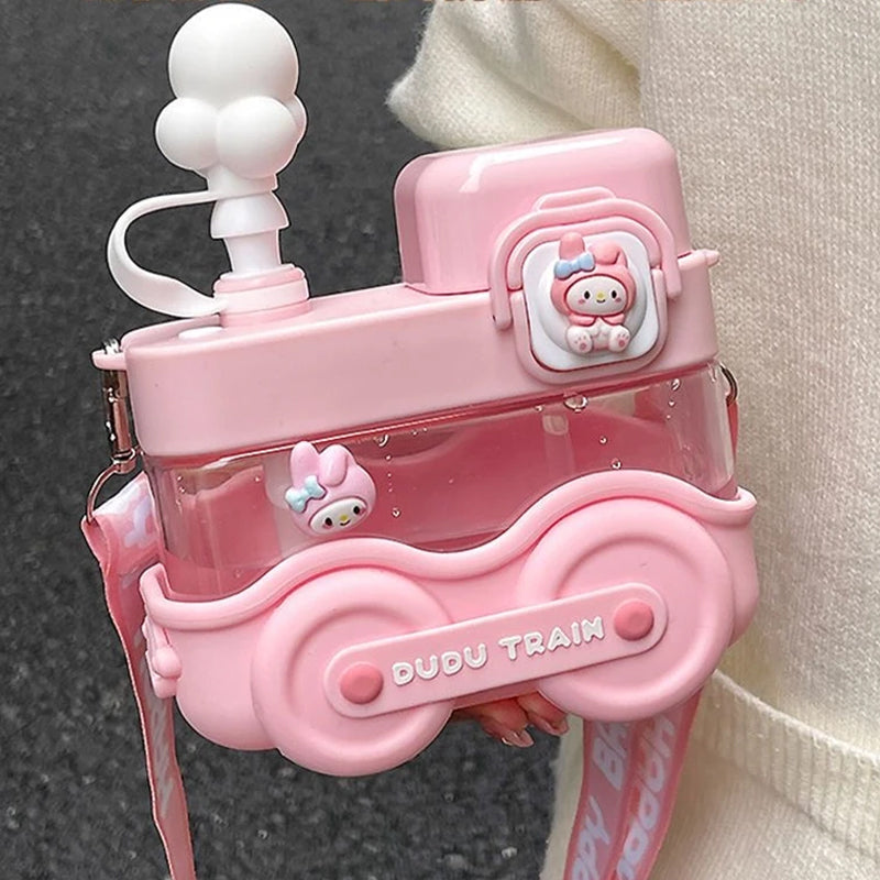 Train Water Bottle Pink