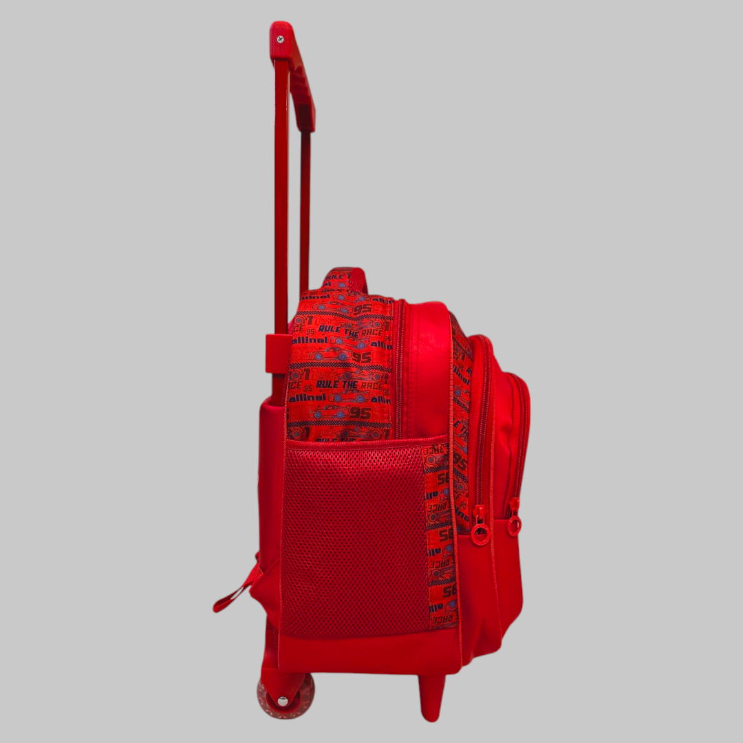 Car Theme School Trolley Bag for Grade KG and 1