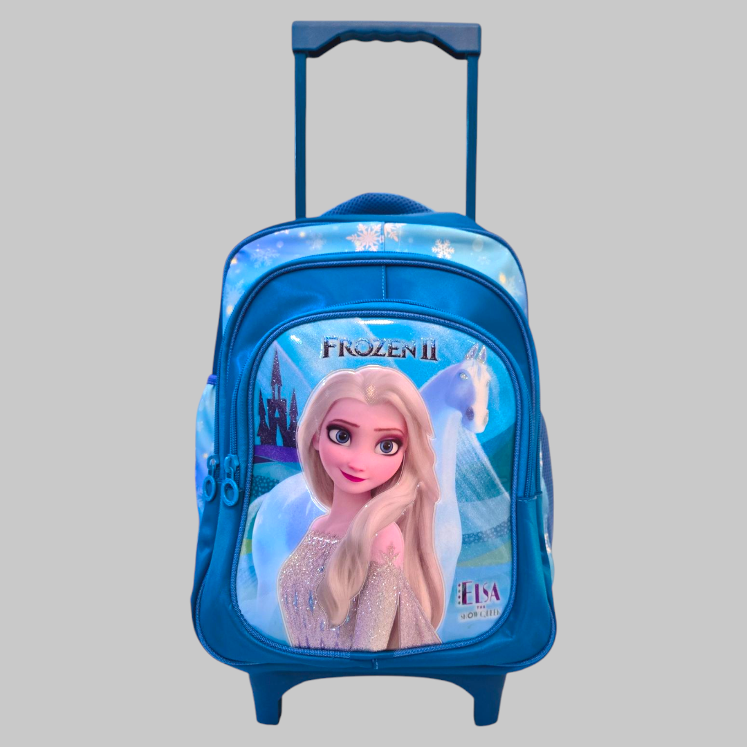Elsa Theme School Trolley Bag for Grade KG and 1