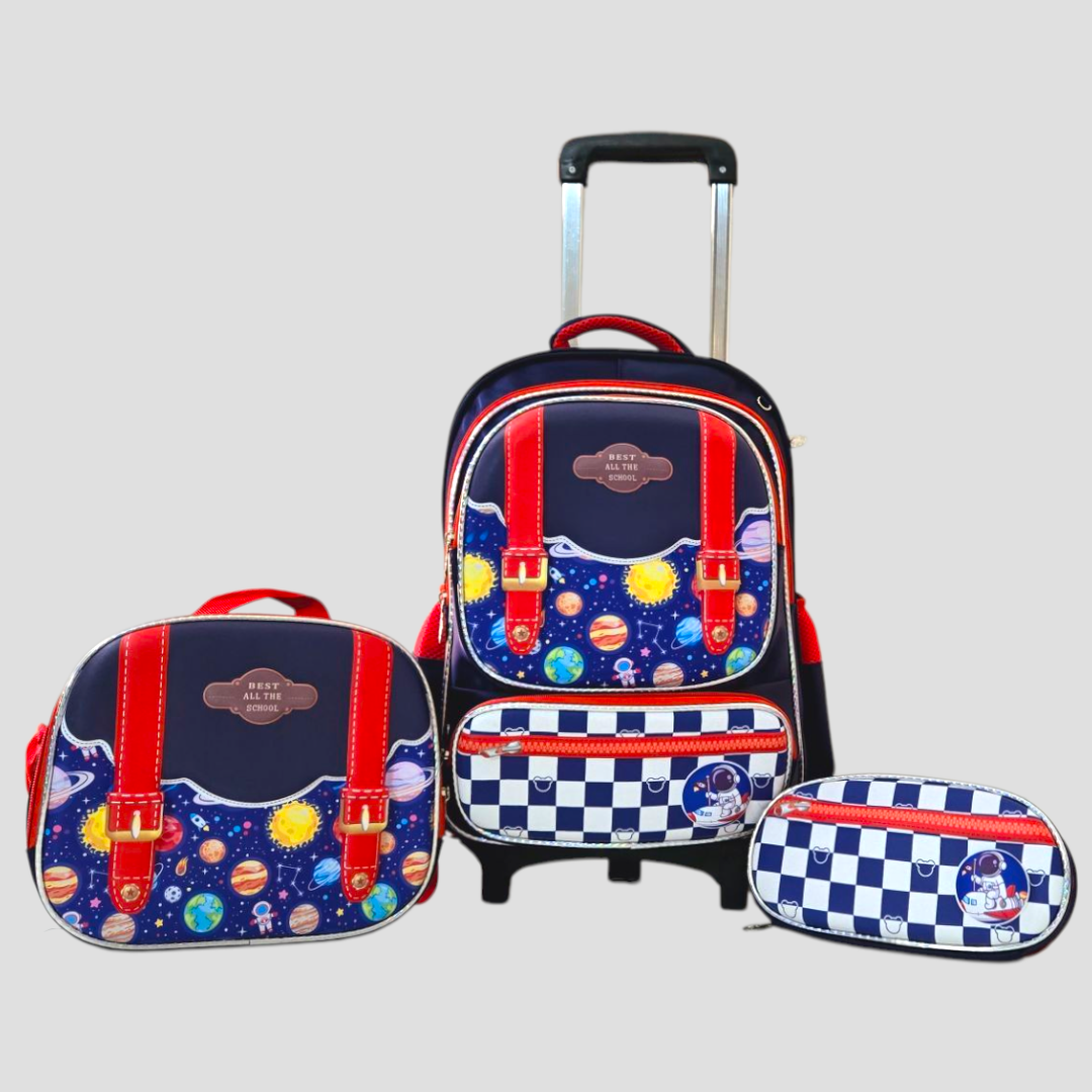 School Trolley Bag Set For Grade 1 & 2