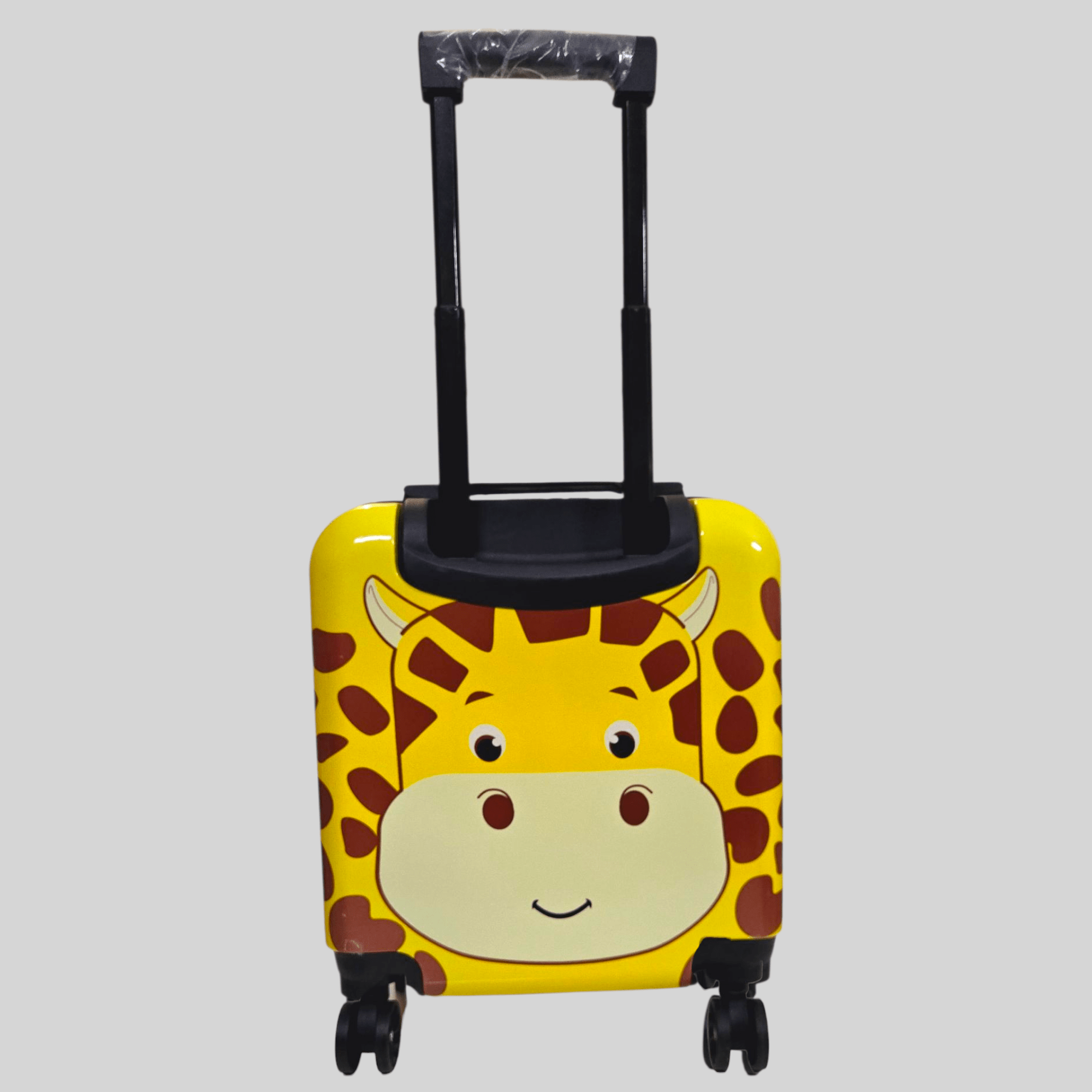 Kids Square 3D Travel Suitcase Carry On Luggage Rolling (Giraffe) 18'' Inch