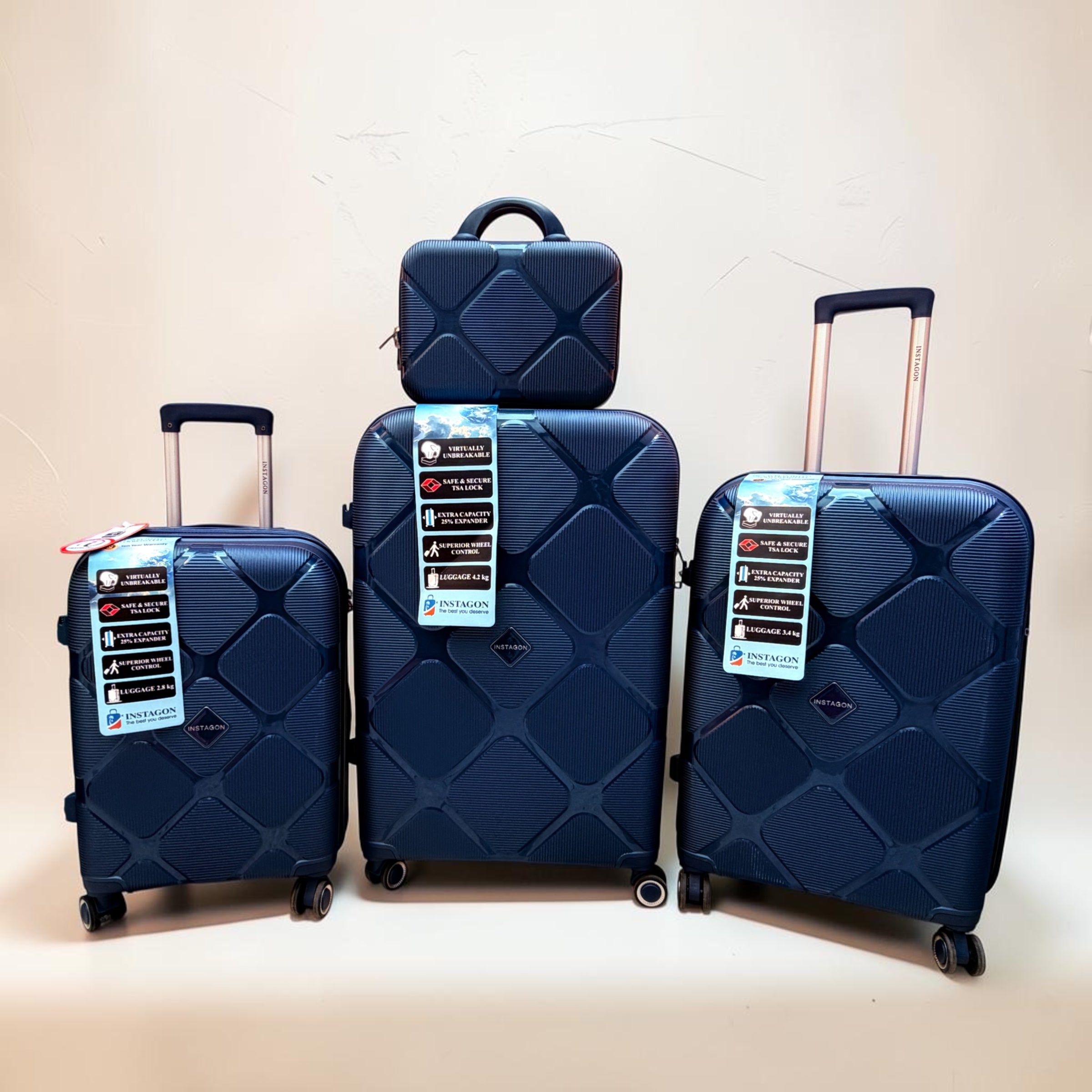 Instagon Travel Suitcase Blue