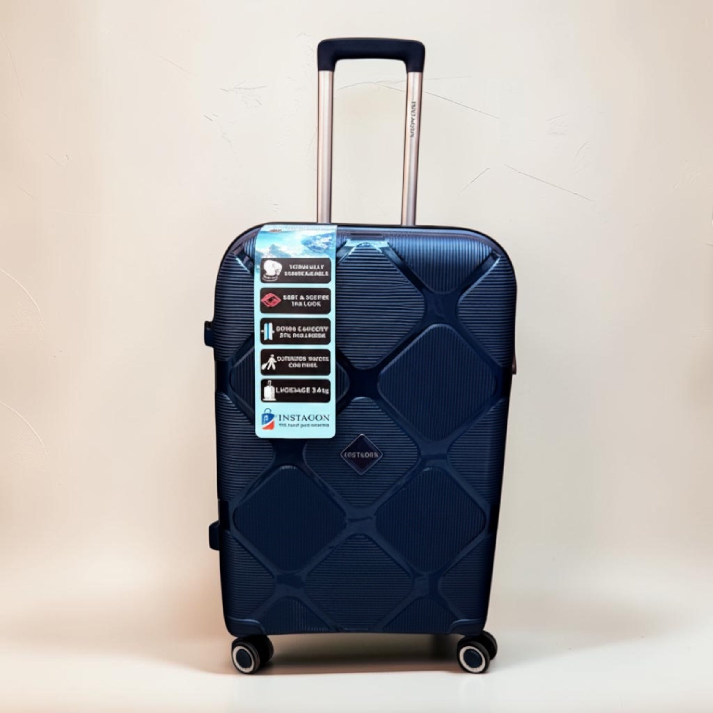 Instagon Travel Suitcase Blue