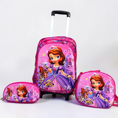 Sofia School Trolley School Bag Set For Grade (1 to 3) Detachable