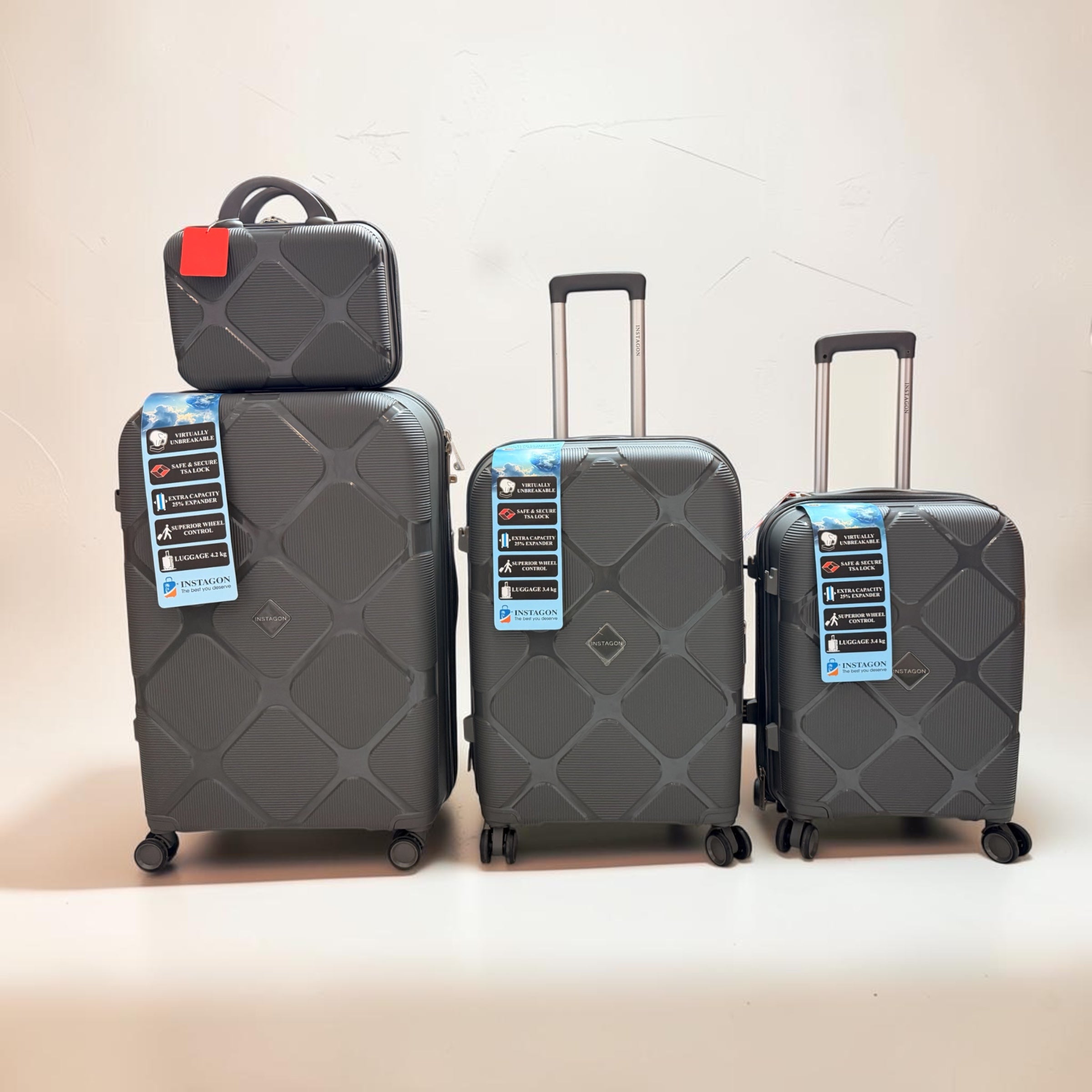 Instagon Travel Suitcase Grey