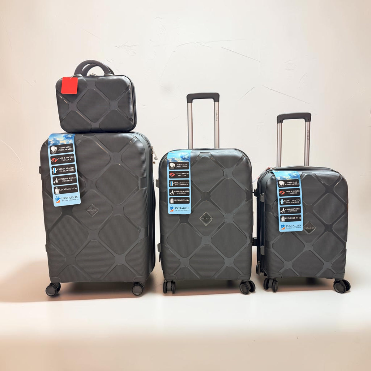 Instagon Travel Suitcase Grey