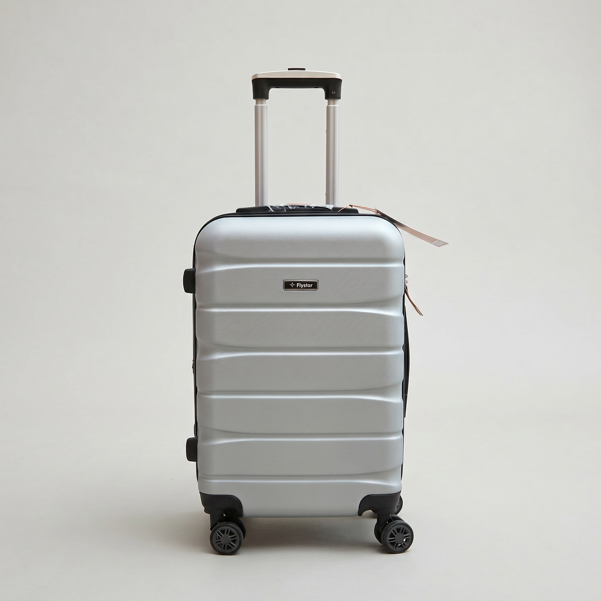 FlyStar Travel Suitcase Fibre Silver