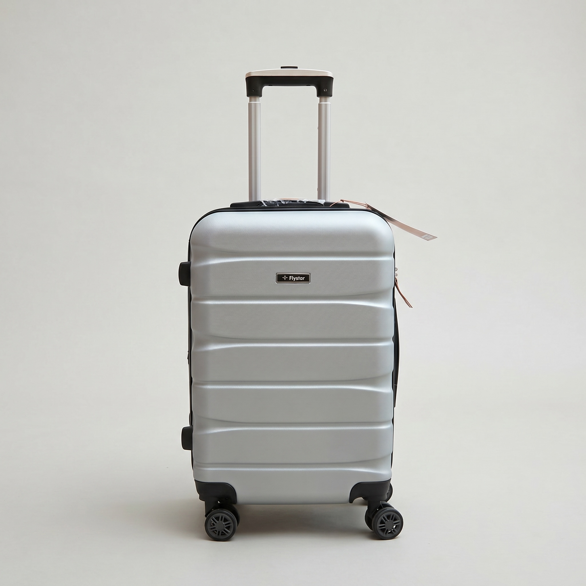 FlyStar Travel Suitcase Fibre Silver