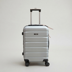 FlyStar Travel Suitcase Fibre Silver