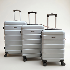 FlyStar Travel Suitcase Fibre Silver
