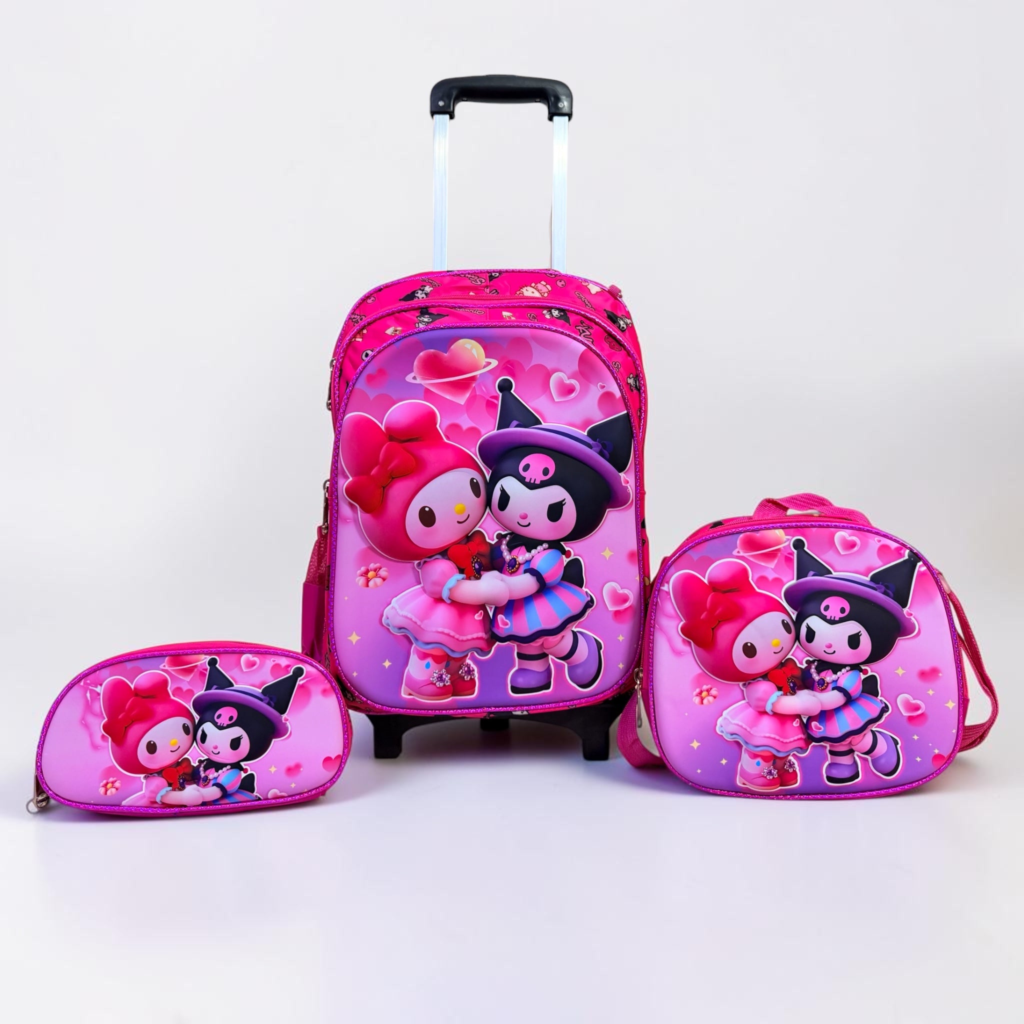 Kuromi School Trolley Bag Set For Grade 1 to 3