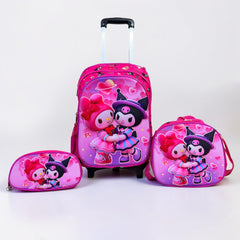 Kuromi School Trolley Bag Set For Grade 1 to 3