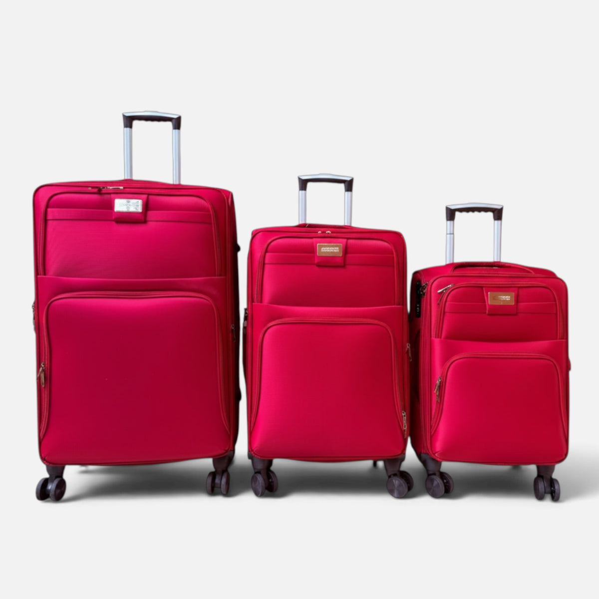 American Tourist Luggage Suitcase Soft Red