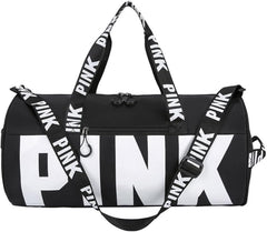 Pink Gym Bag Cute Duffle Bag Travel Tote Bag  for Swim Sports Gym Travel Bag