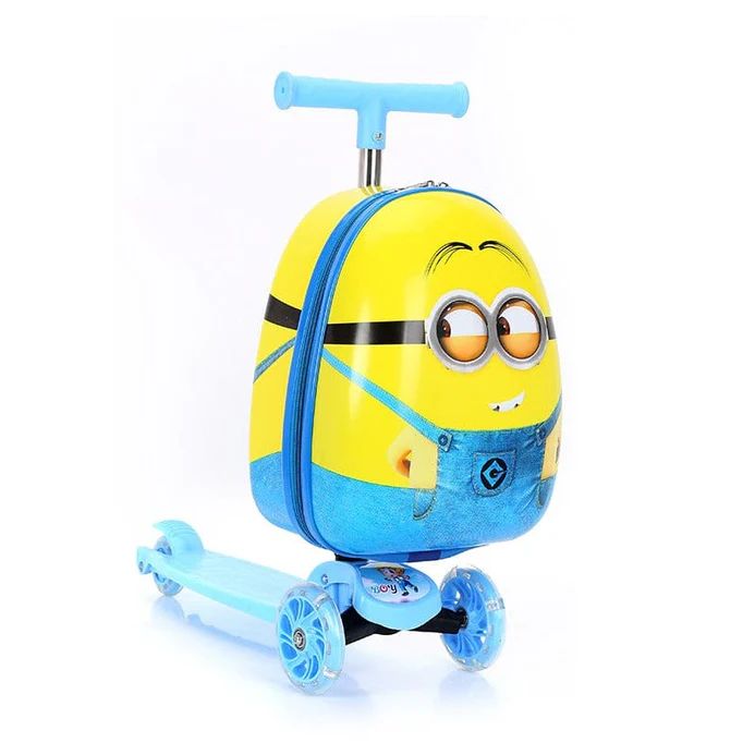 Lightweight Foldable Kids Scooter Suitcase – 16" Hardshell Ride-On Luggage