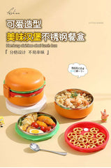 Burger stainless steel lunch box