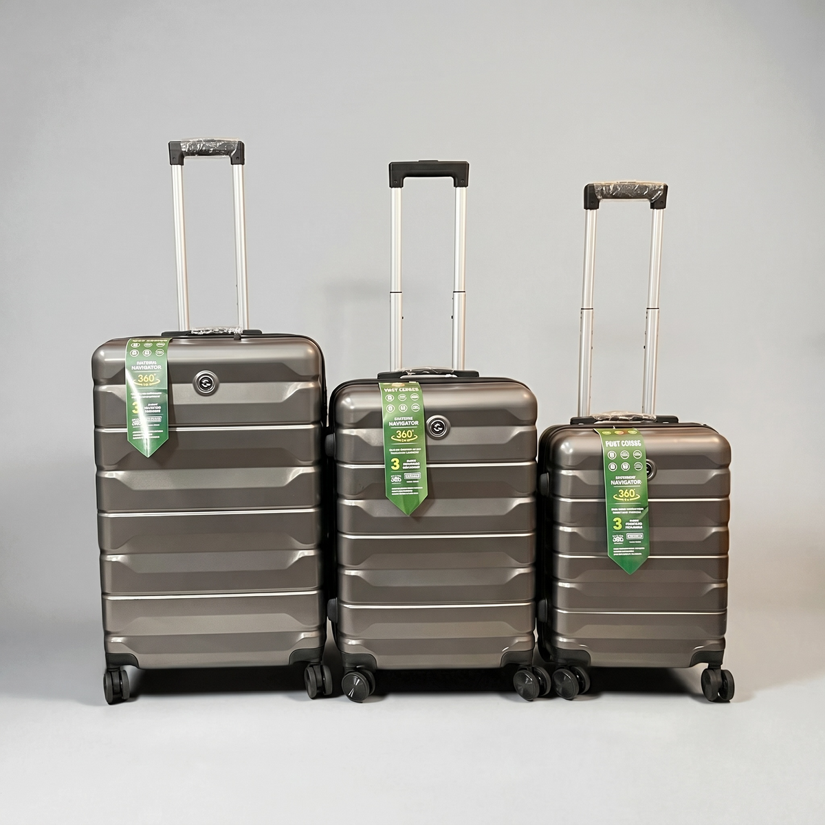 Delseey Travel Suitcase Fibre Grey