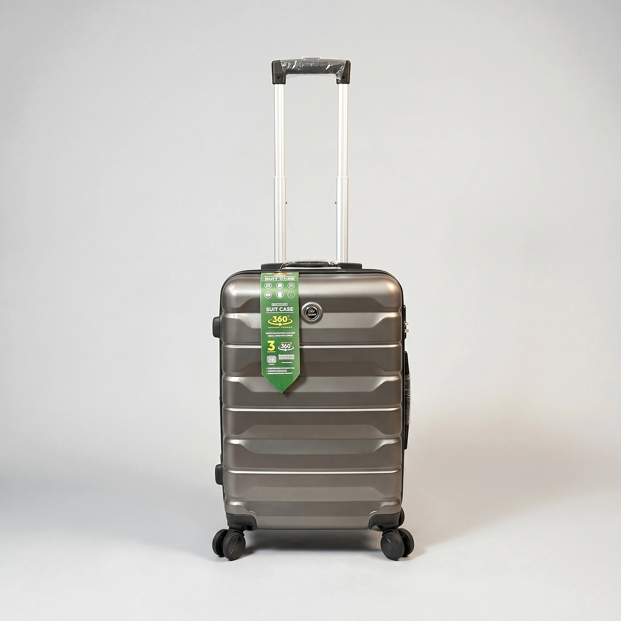 Delseey Travel Suitcase Fibre Grey