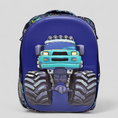 Monster Truck School Bag For Grade Playgroup to KG (15"inch)