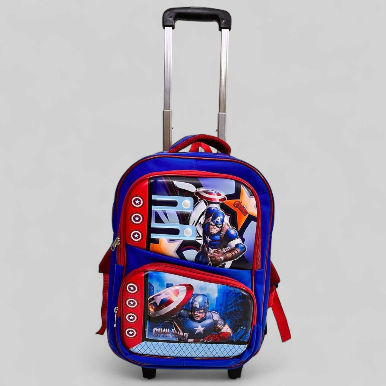 Captain America School Trolley Bag For Grade 3 to 6 (18"Inch)