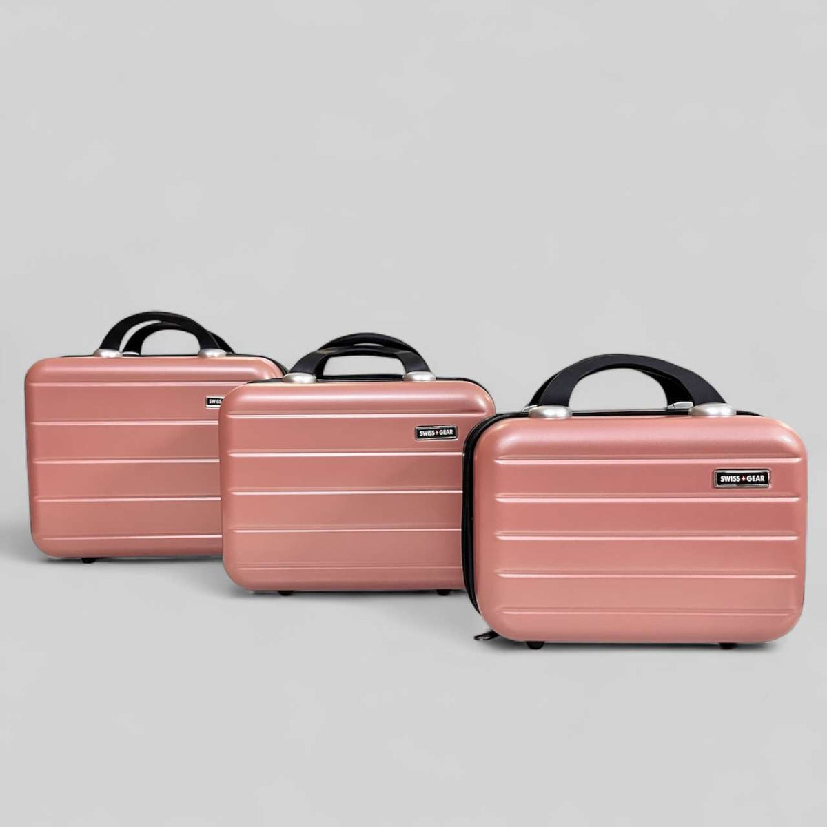 Pink 3-Piece Travel Vanity Box Set – Unbreakable Fiber Beauty & Makeup Case