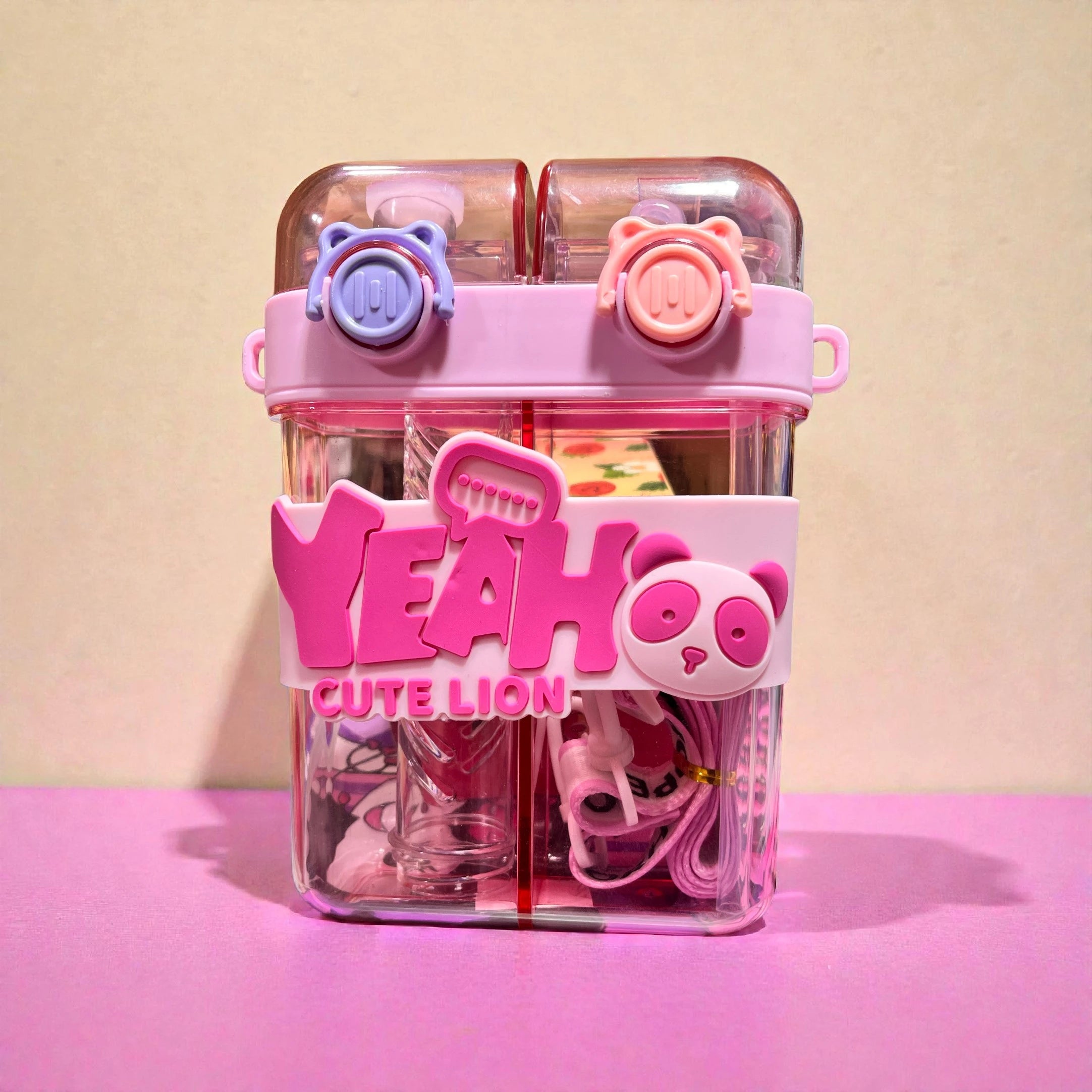 Hydro Duo – Double Chamber Water Bottle with Straw